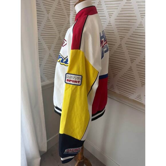 Adult Medium Moto Sport Canvas Color-block Jacket NWOT - Picture 4 of 9